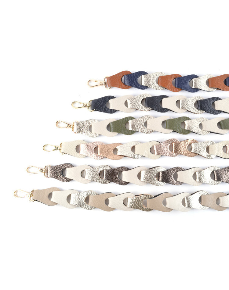Schulterriemen geflochten Metallic Breit XL neutrale Farben | 5590902