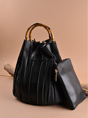 Artificial leather handbag  | Etui - Bamboo | 50072