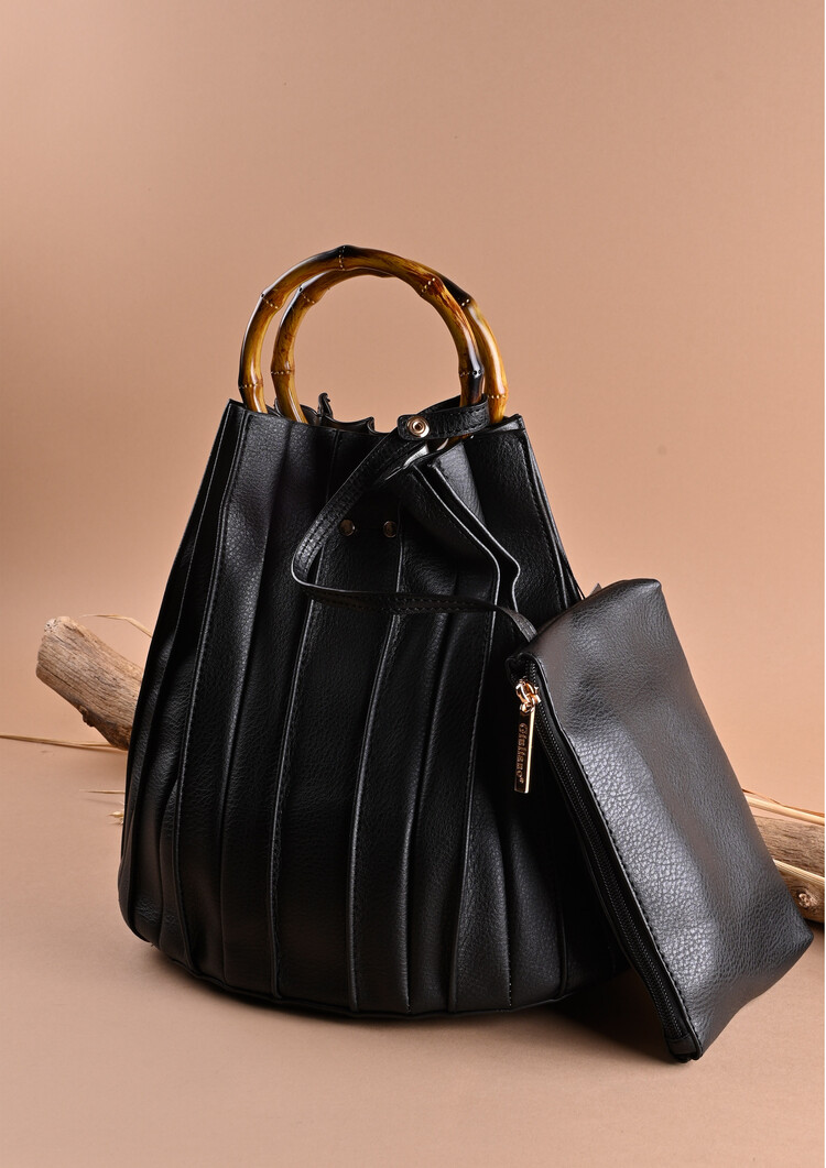 Kunstleder-Handtasche | Etui - Bambus | 50072