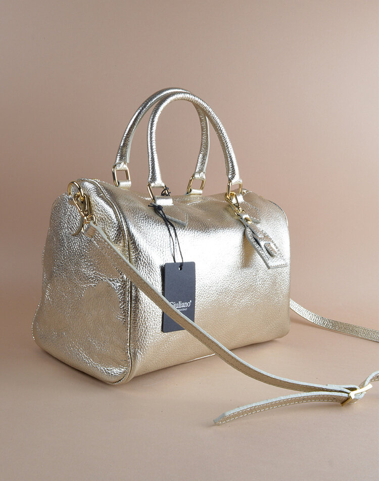 Lederen bowlingtas metallic | 5528681