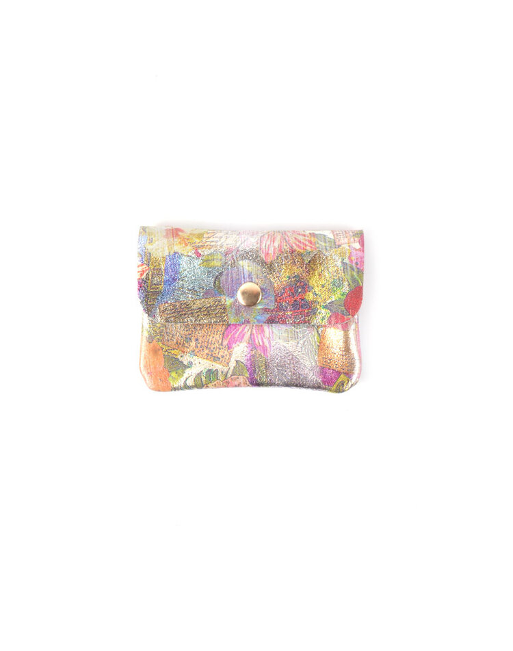 Leather wallet metallic | 559091 multicolor