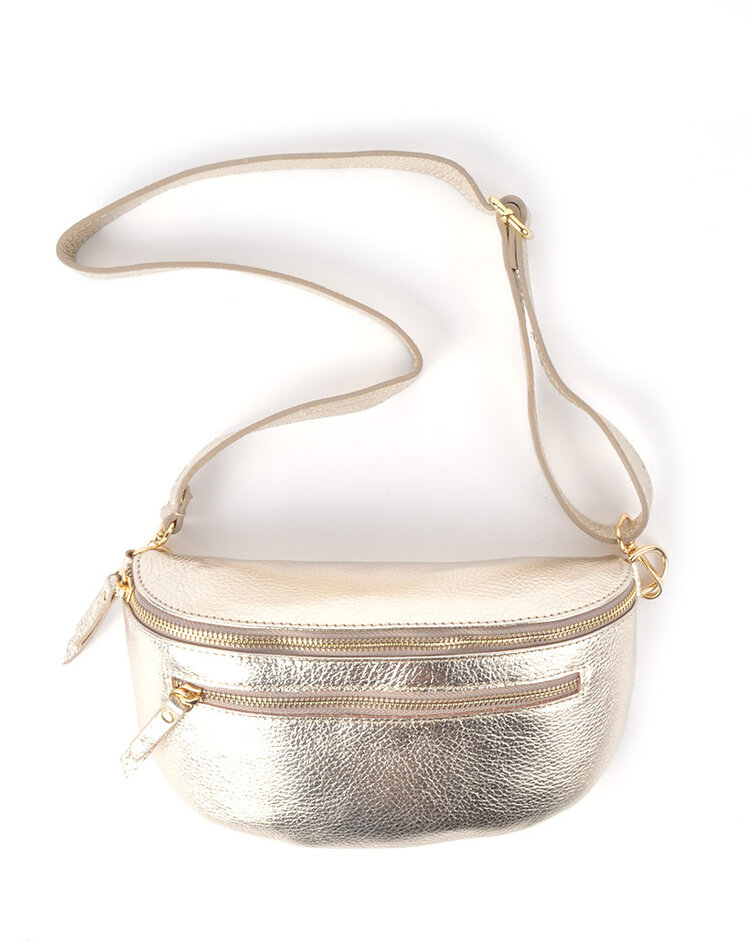 Leder-Gürteltasche Metallic | 552941