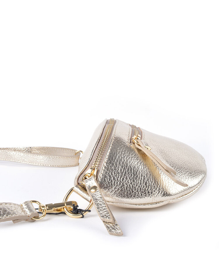 Leather metallic waistbag | 552941