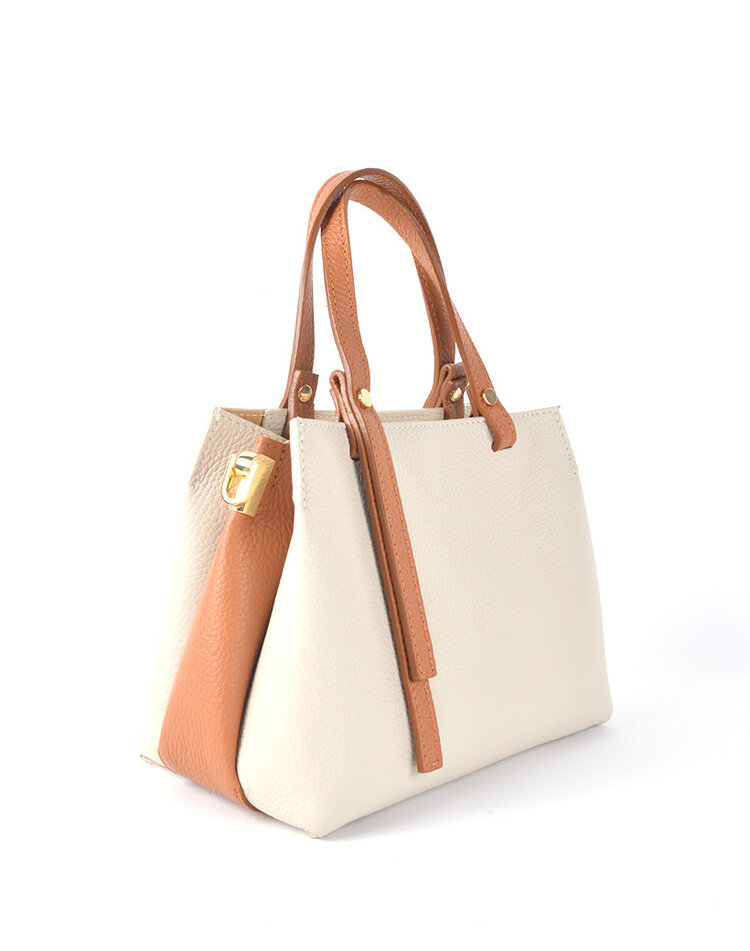 Leather handbag combi-color | 5529270
