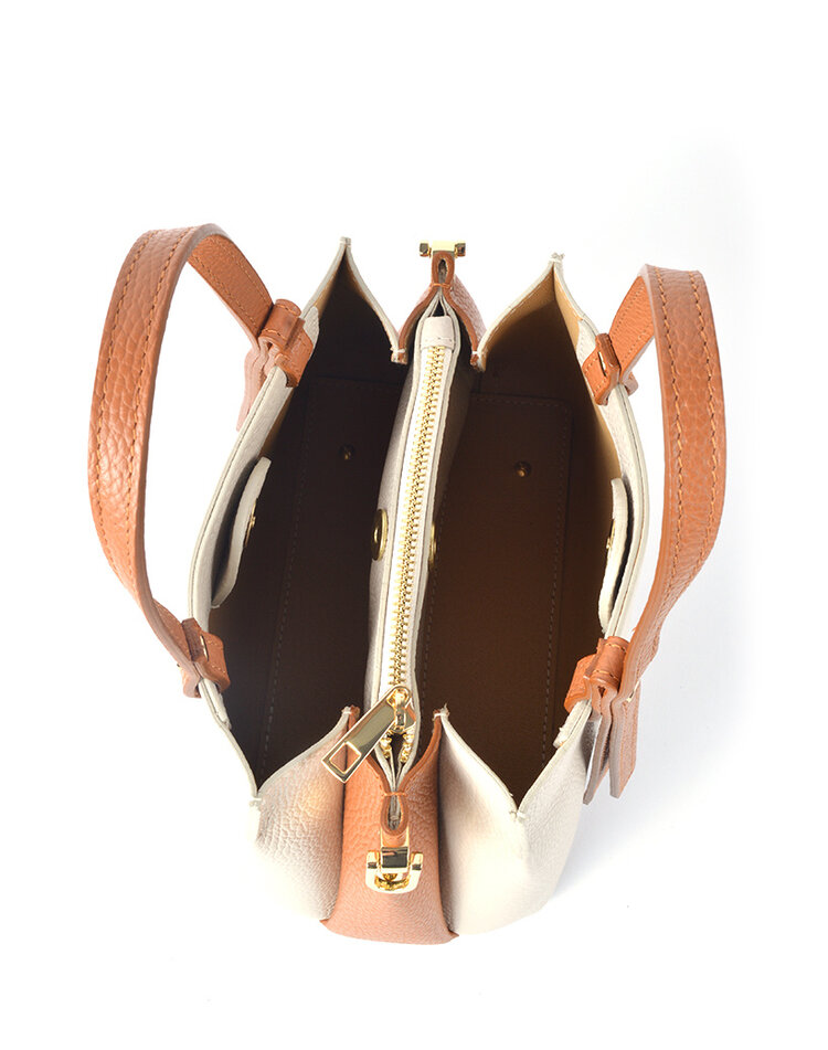 Leather handbag combi-color | 5529270