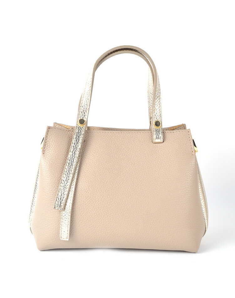 Leren handtas combi-kleur | 5529270