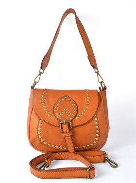 Giuliano Leather  Washed Leather shoulderbag braided | 552200
