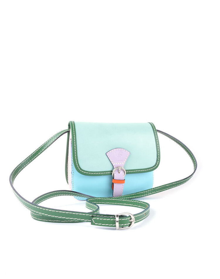 Leder-Schultertasche | Multicolor | 552209