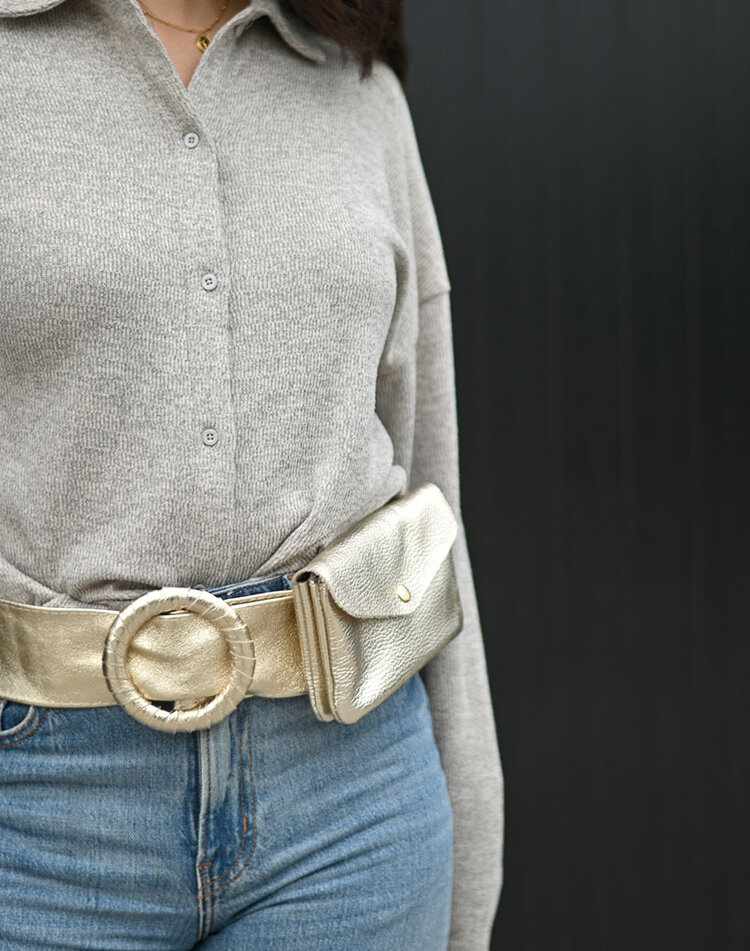 Leder-Geldbörse Metallic | 552208