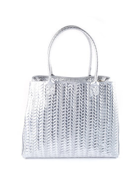 Lederen handtas metallic | 552210