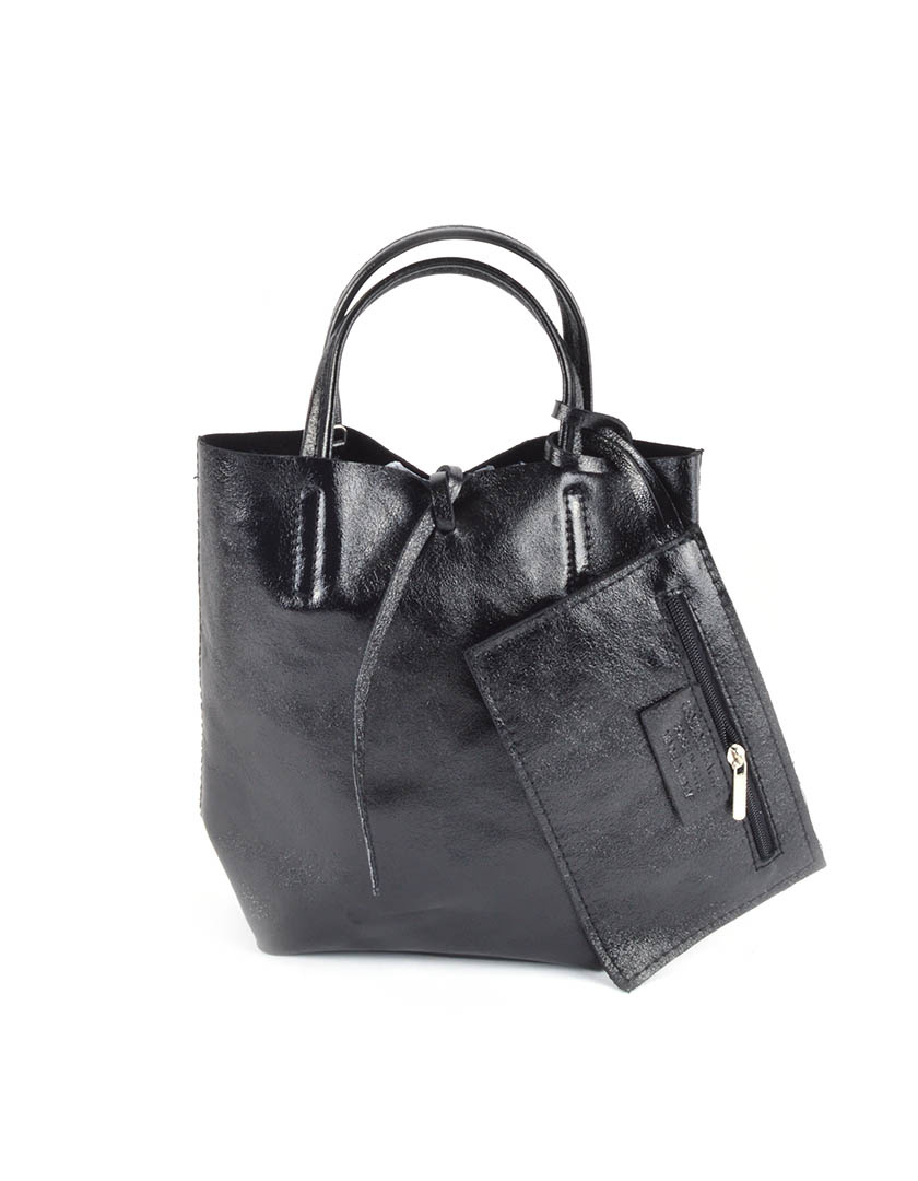 Lederen Mini shopper Metallic | 5526331