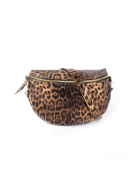 Leder-Gürteltasche Leopard | Metallic | 552953