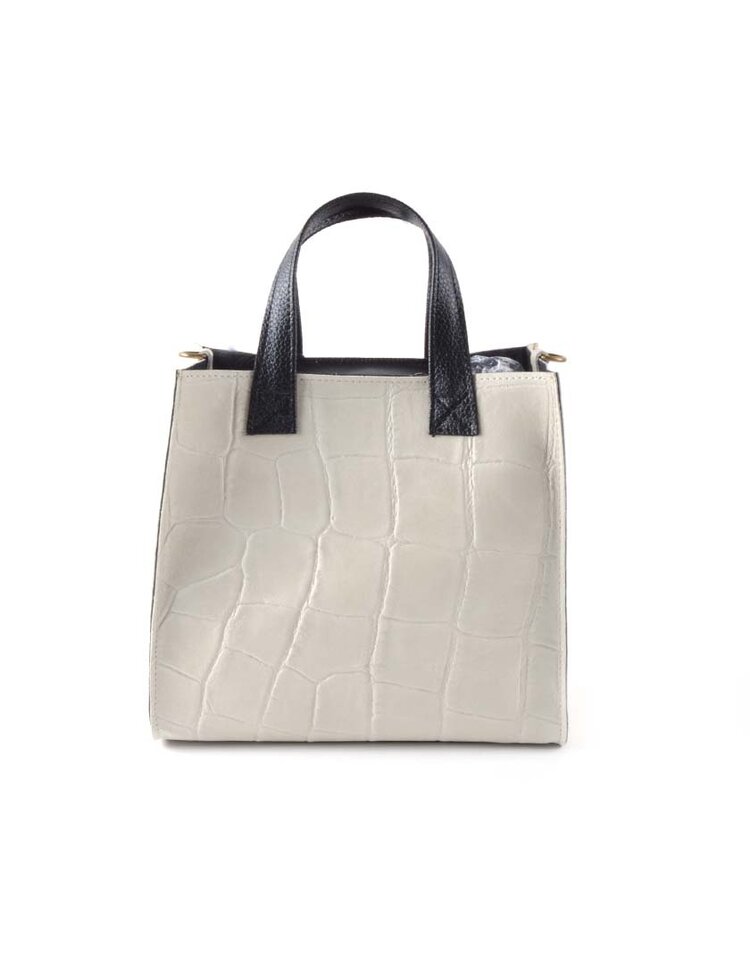 Leather handbag | Square  - Mat | 552572