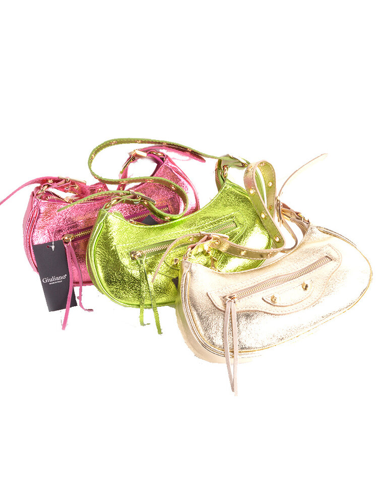 Leather metallic shoulderbag | 552849