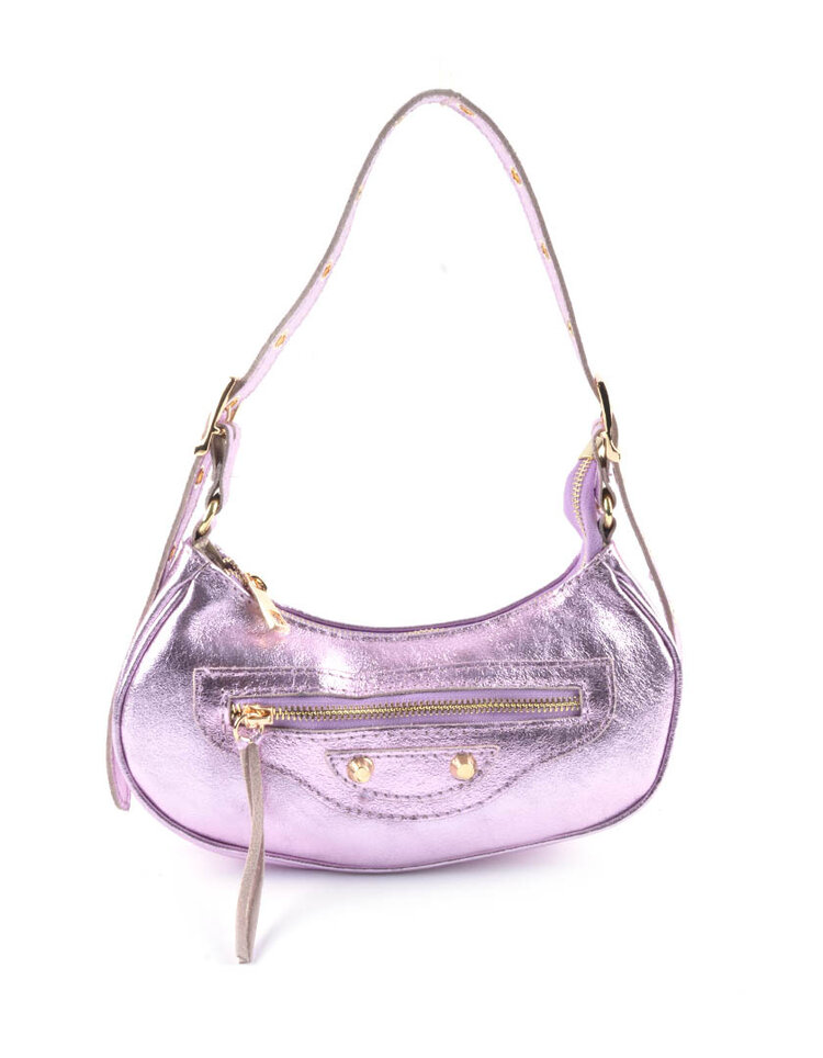 Leather metallic shoulderbag | 552849