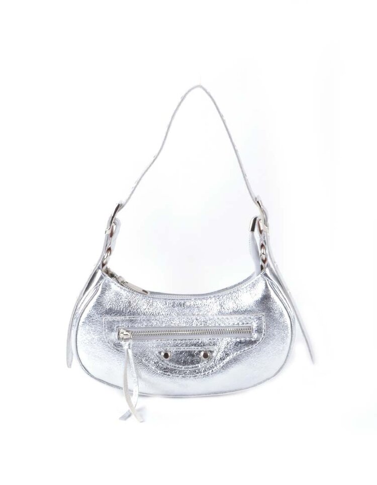 Leder-Schultertasche Metallic | 552849
