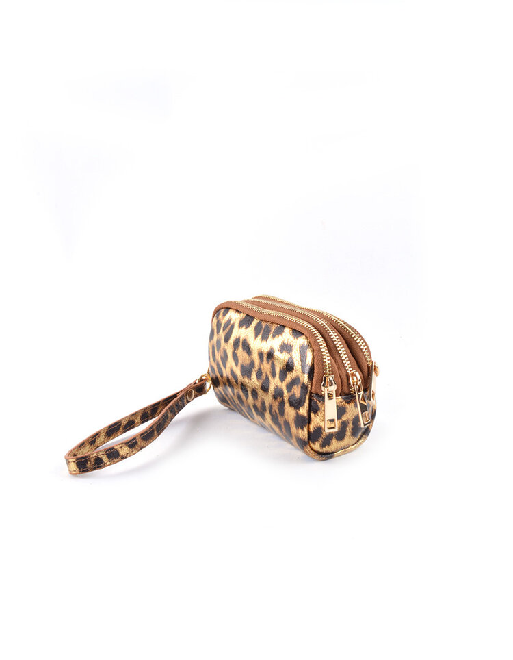 Lederen panter portemonnee | 2312