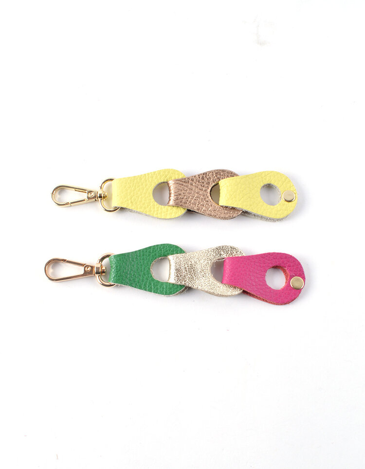 Geflochtener Leder-Taschenanhänger | 2311