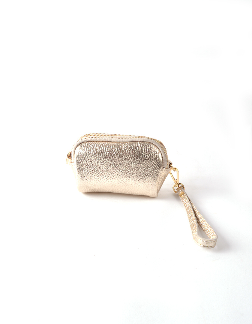 Lederen metallic portemonnee | 2316