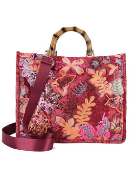 Kunstlederen pailletten handtas | 80138