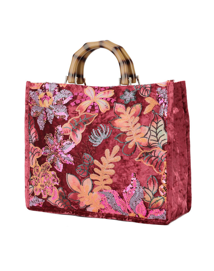 Kunstleder-Paillettenhandtasche | 80138
