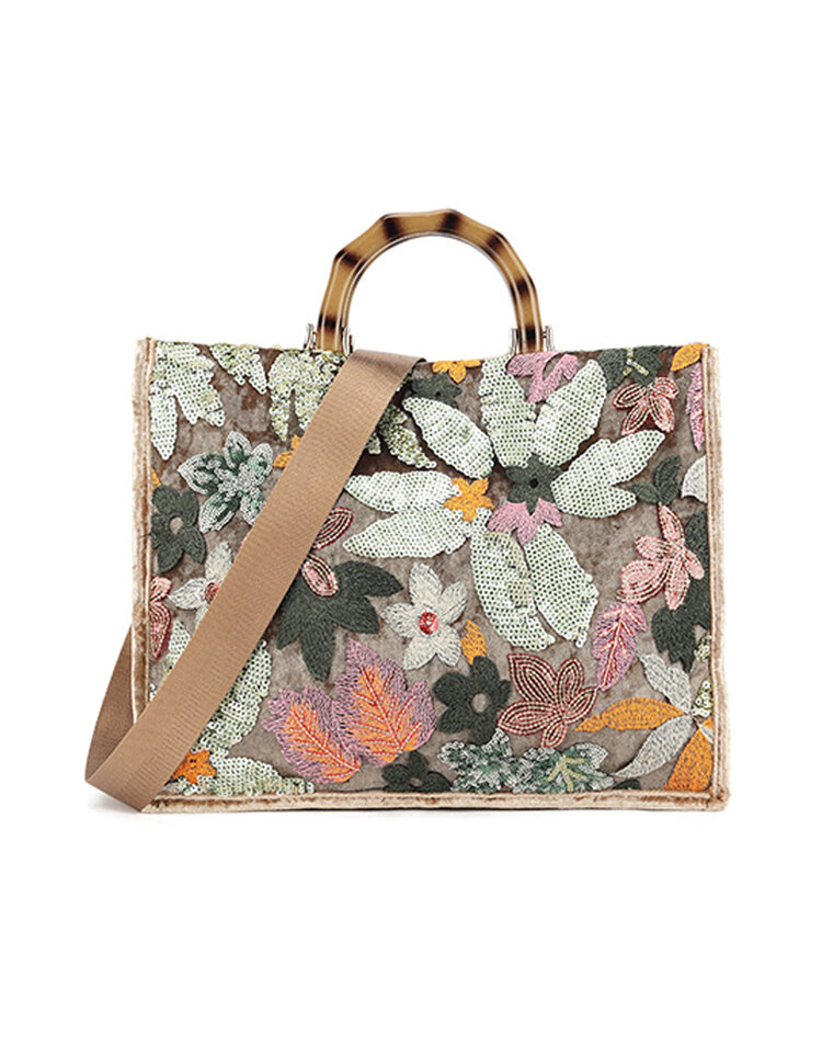 Artificial Leather sequin handbag | 80138