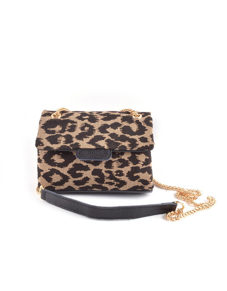 Lederen schoudertas cheetah | 552961