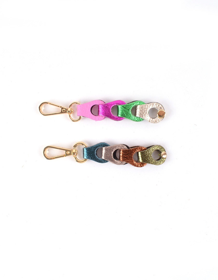 Sleutelhanger | Gevlochten | Leer