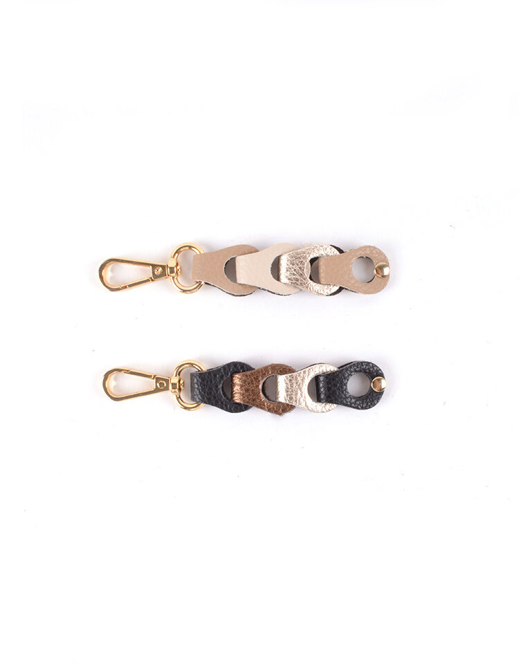 Sleutelhanger | Gevlochten | Leer