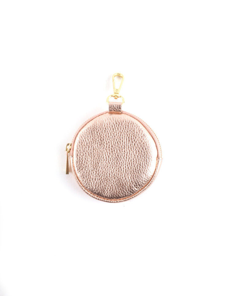 Leder-Etui - Rund Metallic | 5590982