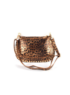 Leder-Schultertasche Leopard | 552962