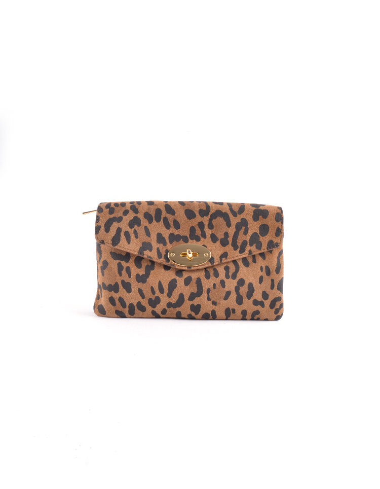 Nubuck schoudertas | Panter | 5529760