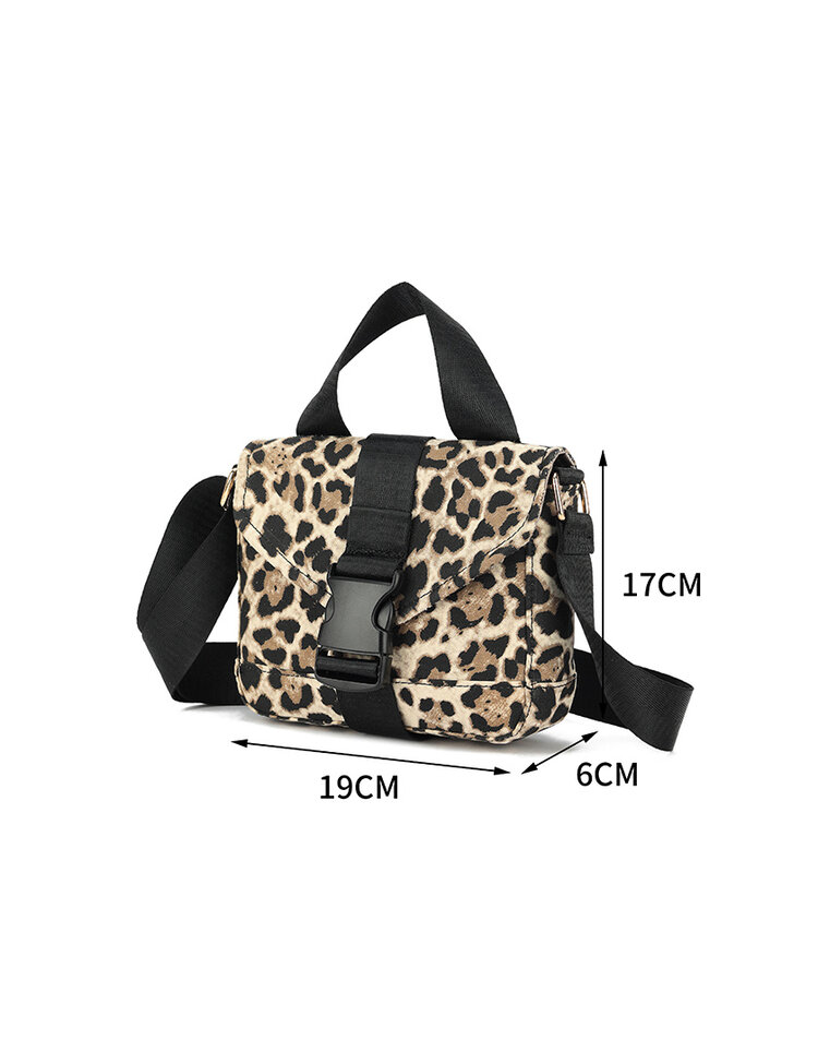 Kunstleder-Schultertasche | Leopard | 80153