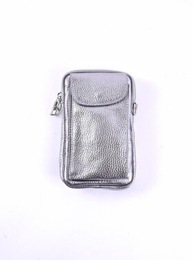 Lederen telefoontasje metallic  5527921