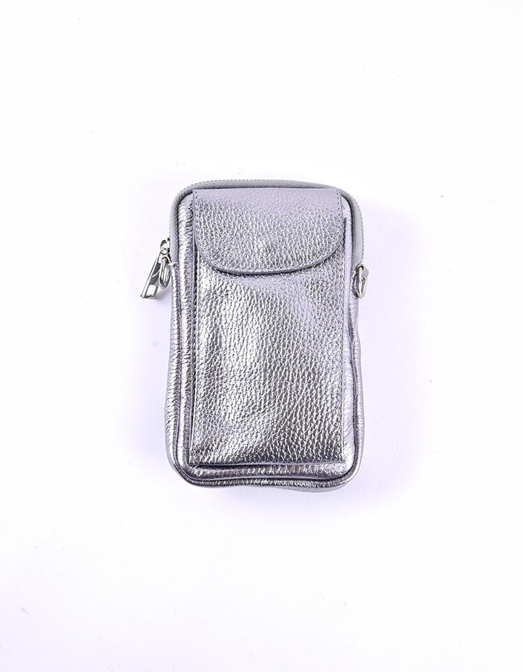 Lederen telefoontasje metallic  5527921