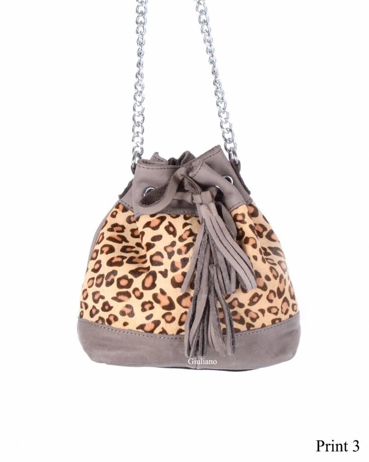 Giuliano Leather  Kleine Leder-Schultertasche | Leopard | 552981