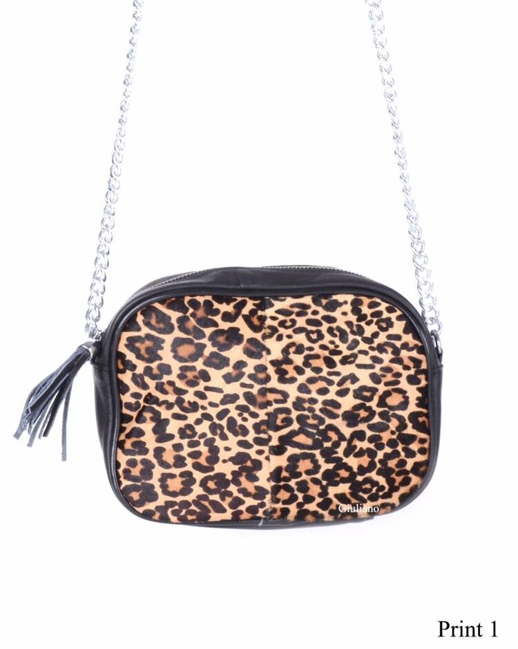 Giuliano Leather  Kleine Leder-Schultertasche | Leopard | 552932