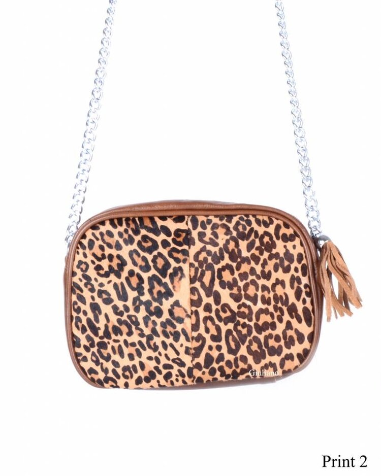 Giuliano Leather  Kleine Leder-Schultertasche | Leopard | 552932
