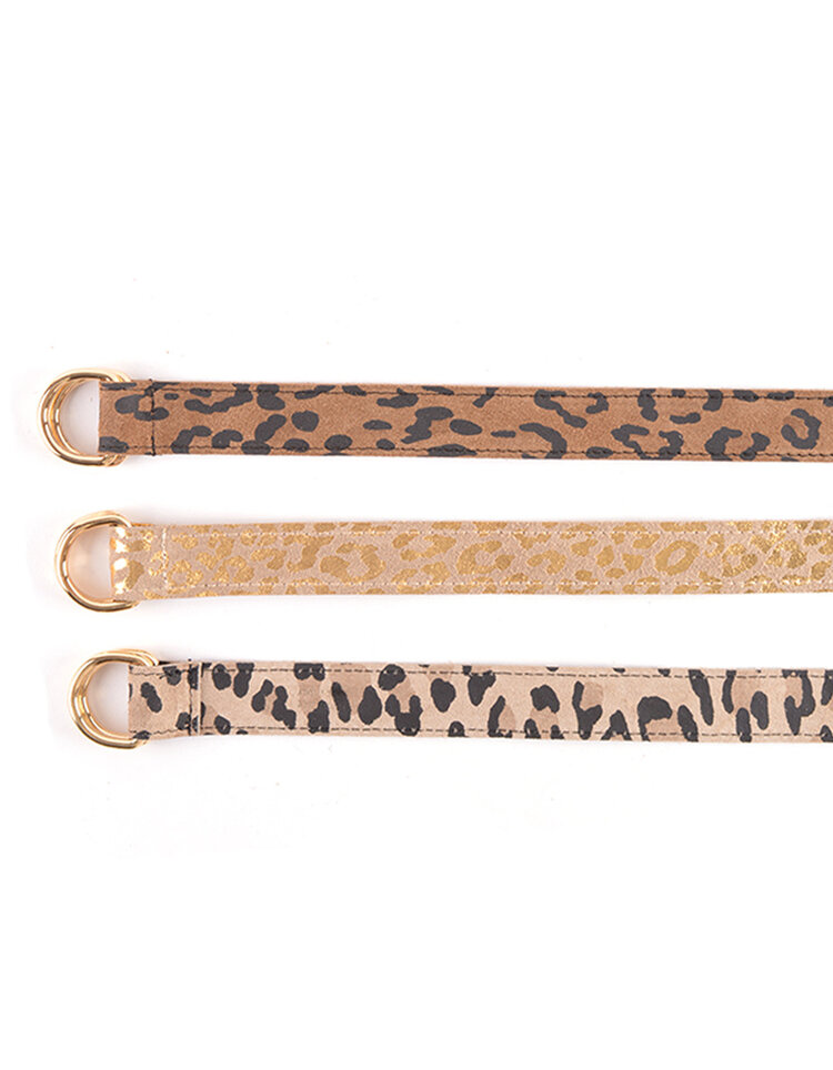 Giuliano Leather  Nubuk-Gürtel | Leopard | 559129