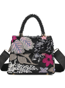 Artificial Leather sequin handbag | 80139