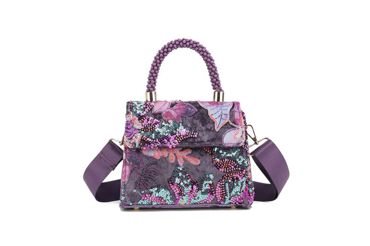 Artificial Leather sequin handbag | 80139