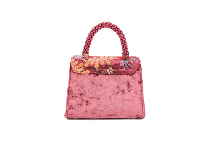 Kunstlederen pailletten handtas | 80139