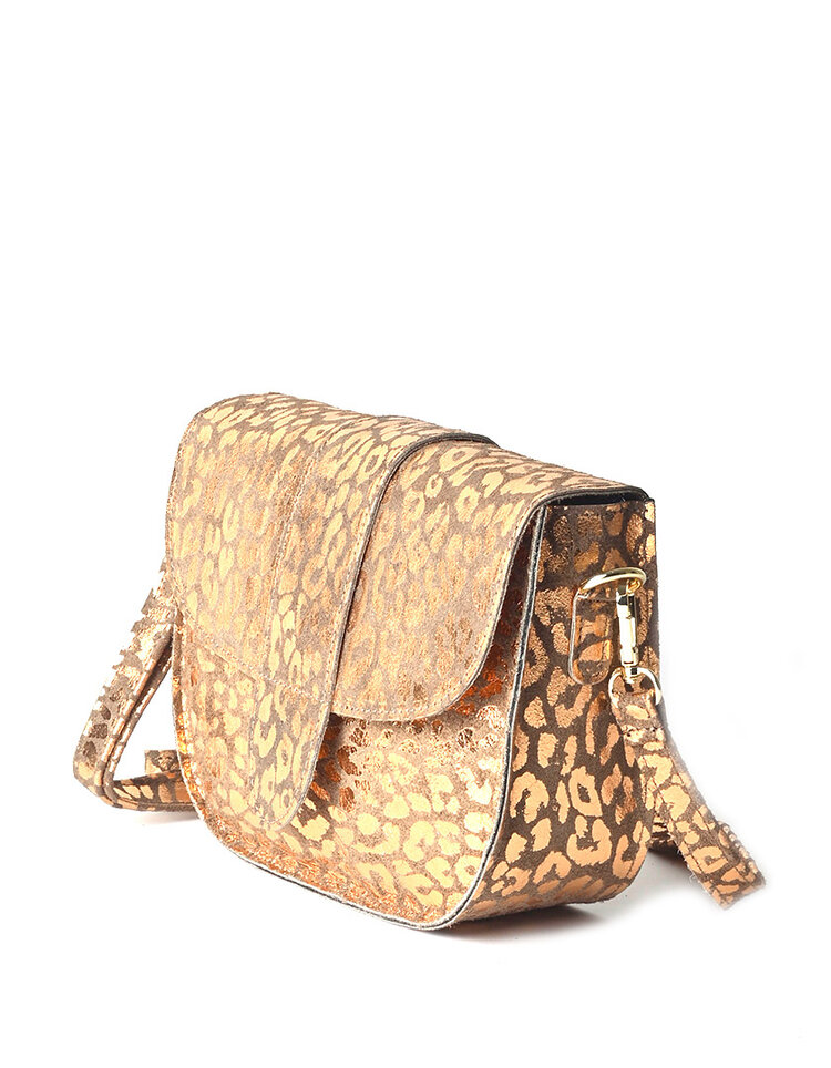Giuliano Leather  Nubuck Shoulderbag | Metallic | 552968