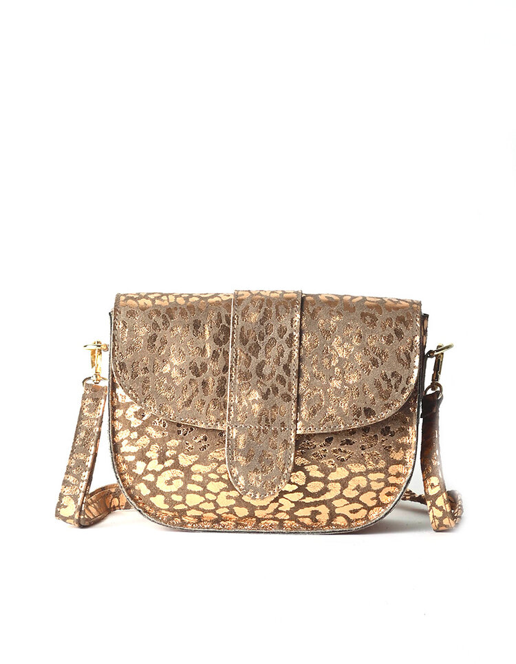 Giuliano Leather  Nubuck Shoulderbag | Metallic | 552968