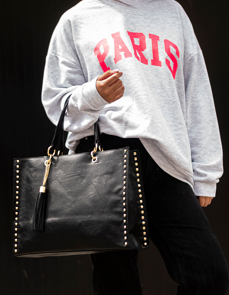 Kunstlederen handtas met binnentas | 30068