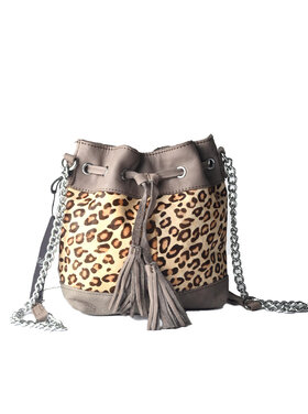 Giuliano Leather  Kleine Leder-Schultertasche | Leopard | 552981