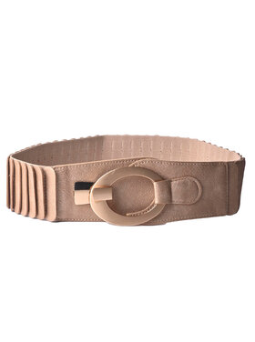 Giuliano Artificial Leather Belt - Buckle | Metallic Gold | 400097