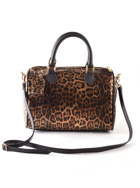 Giuliano Leather  Leder-Bowlingtasche | Metallic Leopard | 5528682