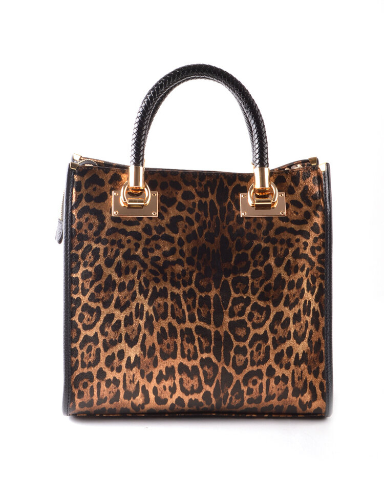 Giuliano Leather  Leather Handbag | Metallic  Panther| 552992