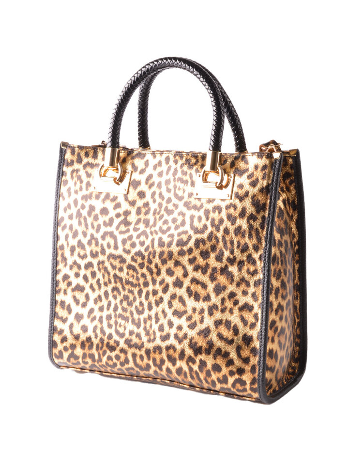 Giuliano Leather  Leather Handbag | Metallic  Panther| 552992